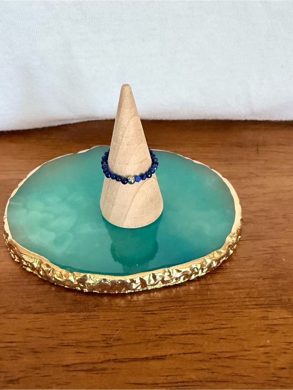 1 for $6 or 3 for $14! Add to Bundle! Blue Beaded Stretch Ring